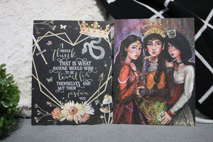 Three Dark Crowns Double-sided 6x8 Sturdy (Thick) Art Print