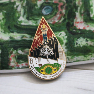 Not All Those Who Wanders Enamel Pin