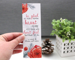 Be Glad Of Your Human Heart Bookmark - Court Book Series