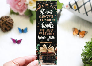 It Was Always Wise Bookmark - Sorcery of Thorns