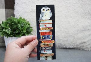 Owl and Books Bookmark